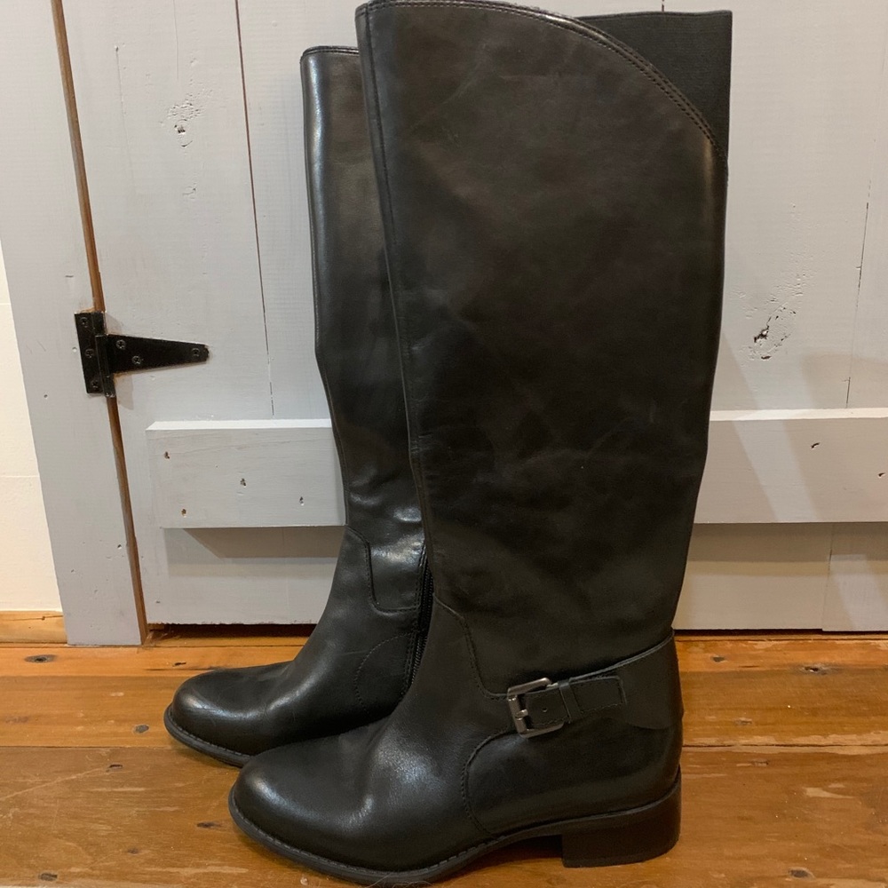 Franco Sarto Black Leather Boots